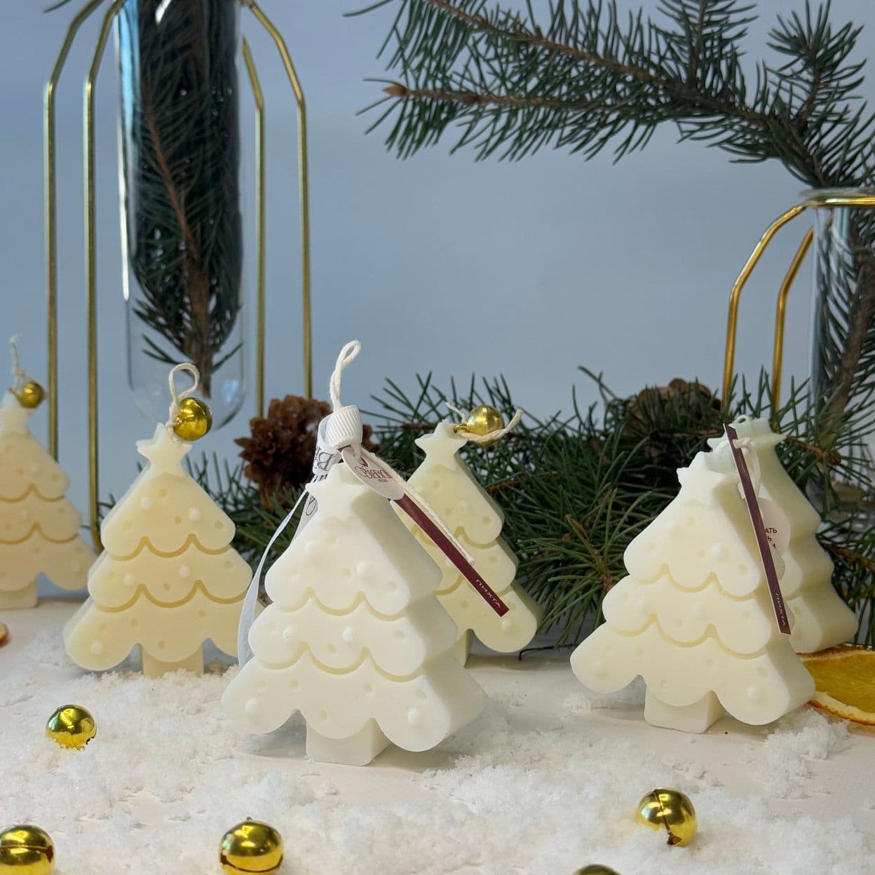 Купить Свеча "Ель со звездой" - маленькая