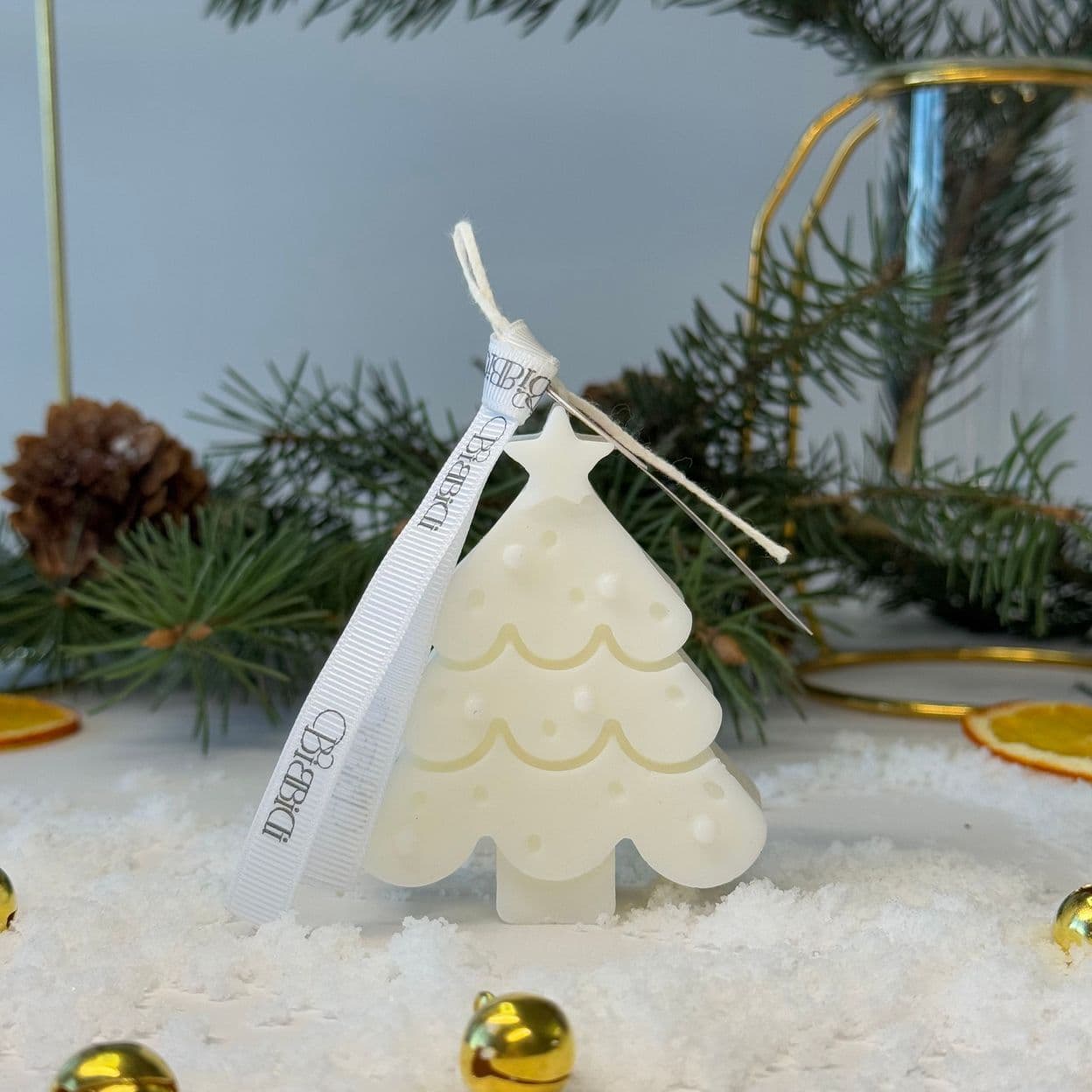 Купить Свеча: "Ель со звездой" - большая