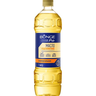 Купить МАСЛО ПОДСОЛНЕЧНОЕ BUNGE PRO РАФИНИРОВАННОЕ 1 Л. с доставкой на дом . Доставка продуктов Тюмень , доставка продуктов в Тюмени , dostavka-produk