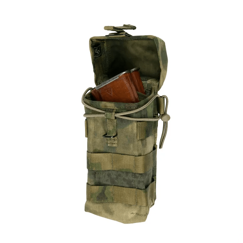 Купить Подсумок АК2 MOLLE ССО с бесшумной застёжкой и утяжкой мох