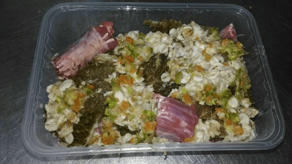 Купить Микс "Шеи утиные + рубец + овсянка + овощи", вес 750 гр.