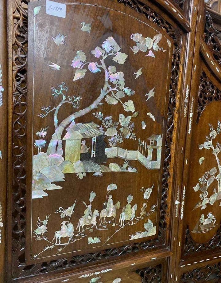 Купить Старинная настольная ширма в стиле шинуазри