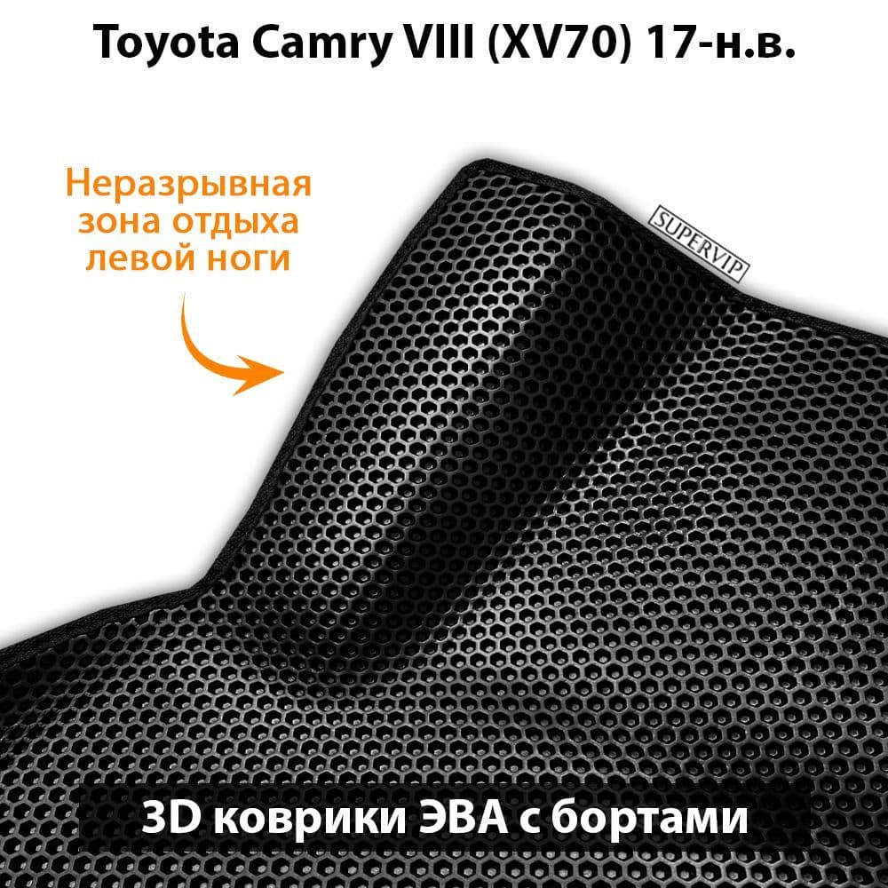 Купить Автоковрики ЭВА с бортами для Toyota Camry VIII (XV70)
