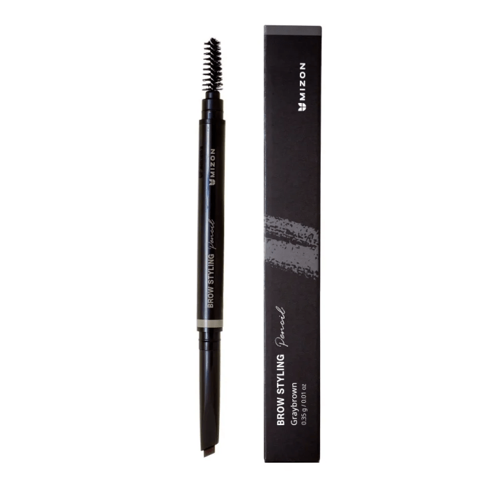 Купить MIZON Автокарандаш для бровей с щеточкой (серо-коричневый)/BROW STYLING PENCIL [GRAY BROWN]