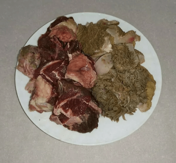 Купить Микс " Говядина + рубец" нарезка, вес 1 кг