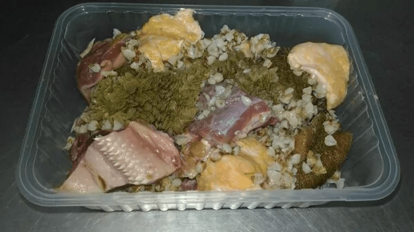 Купить Микс "Язык говяжий, вымя говяжье , рубец и греча", вес 750 гр.