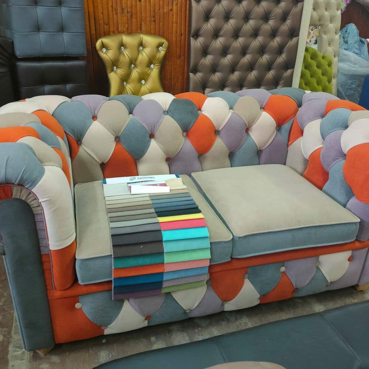 Купить Диван Честер Пэчворк