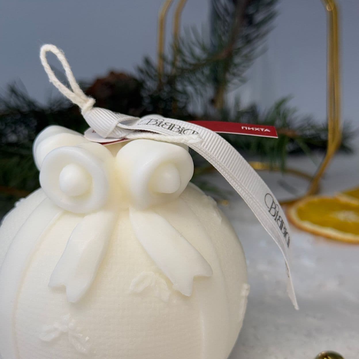 Купить Свеча: "Елочный шар"