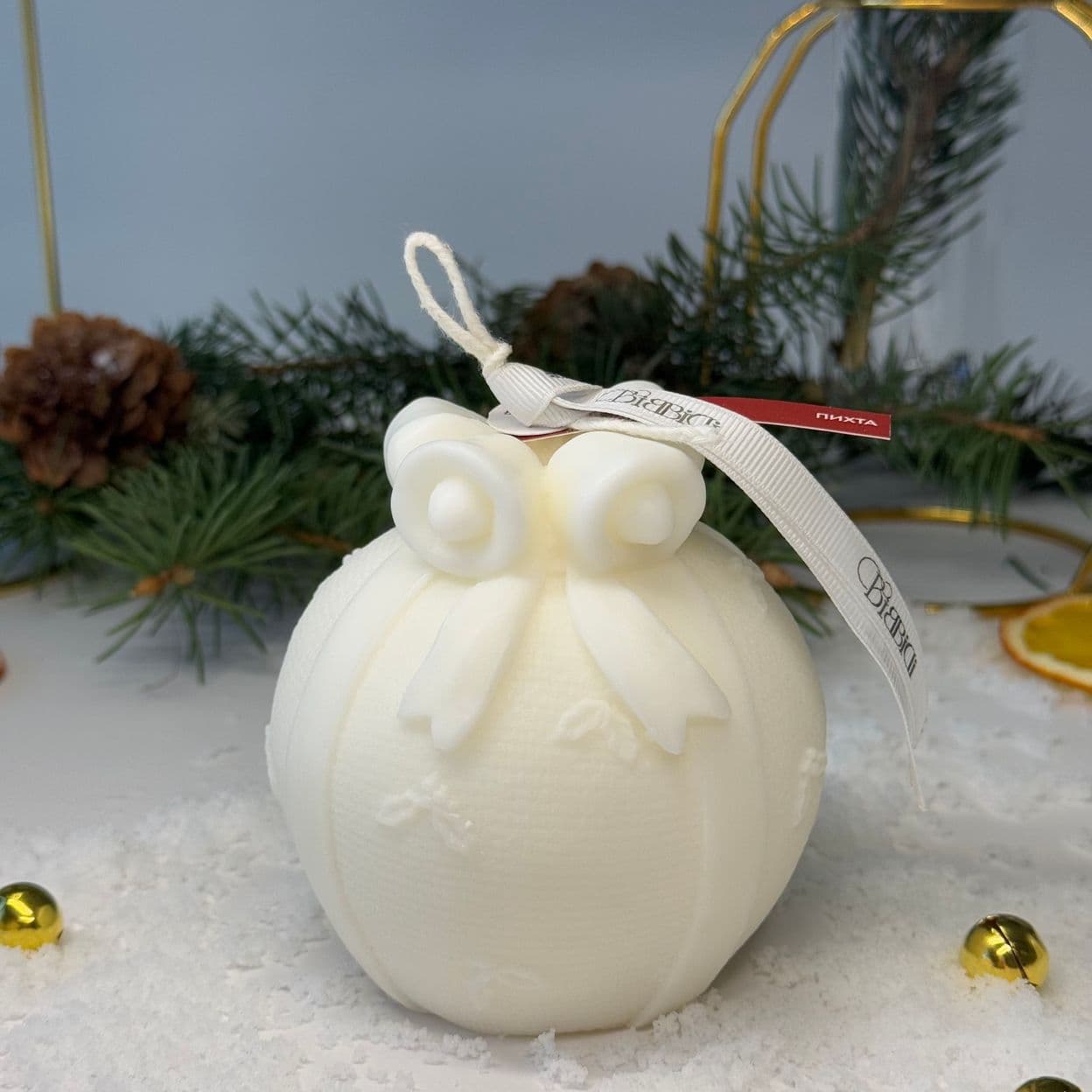 Купить Свеча: "Елочный шар"