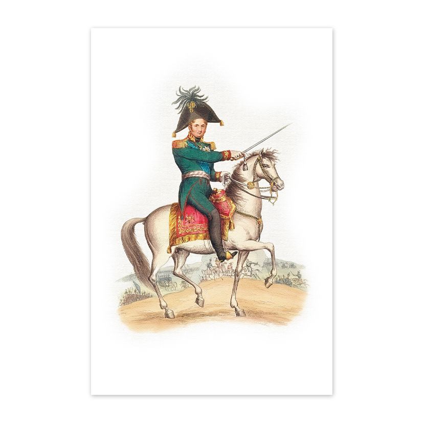 Купить Коллекционная открытка "Император Александр I Романов на коне"