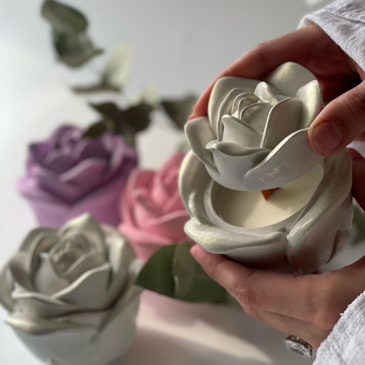 Купить Свеча "БУТОН РОЗЫ"