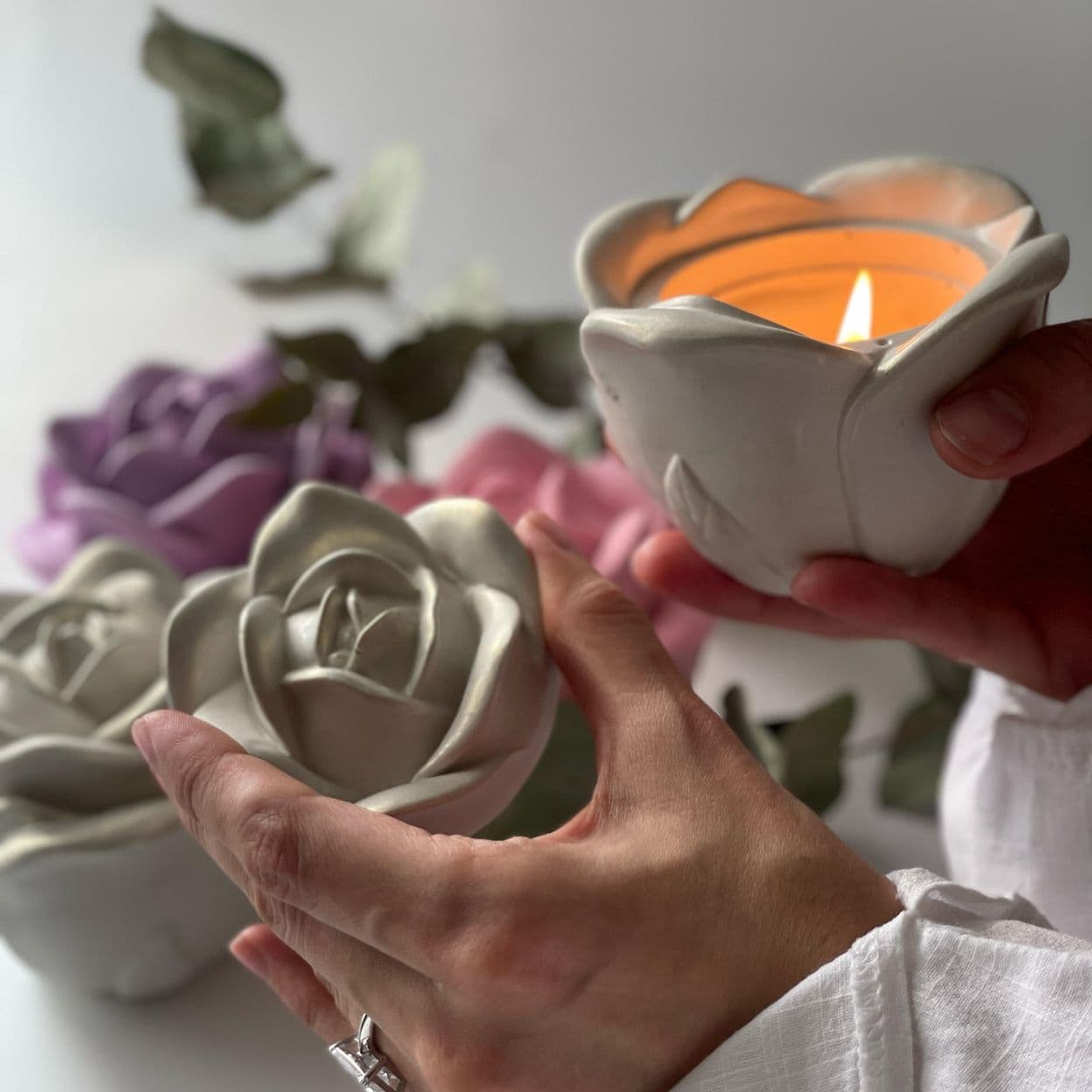 Купить Свеча "БУТОН РОЗЫ"