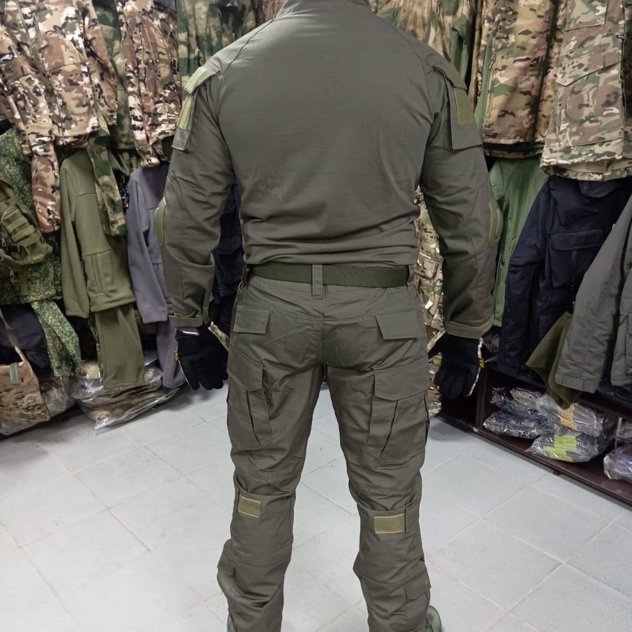 Купить костюм тактический пластик олива