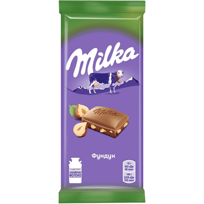 Купить ШОКОЛАД MILKA, МОЛОЧНЫЙ, С ФУНДУКОМ 90 Г. доставка продуктов Тюмень . доставка продуктов в Тюмени . доставка фруктов Тюмень . доставка фруктов 