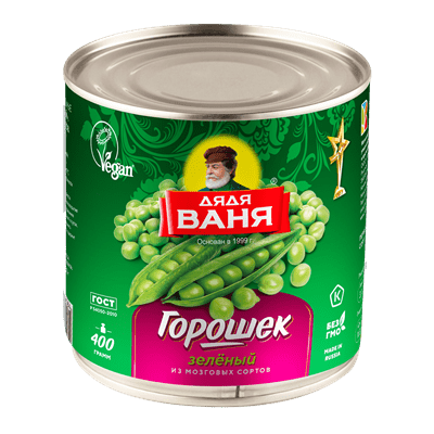 Купить ГОРОШЕК ЗЕЛЕНЫЙ ДЯДЯ ВАНЯ 400 Г. доставка продуктов Тюмень . доставка продуктов в Тюмени . доставка фруктов Тюмень . доставка фруктов в Тюмени 