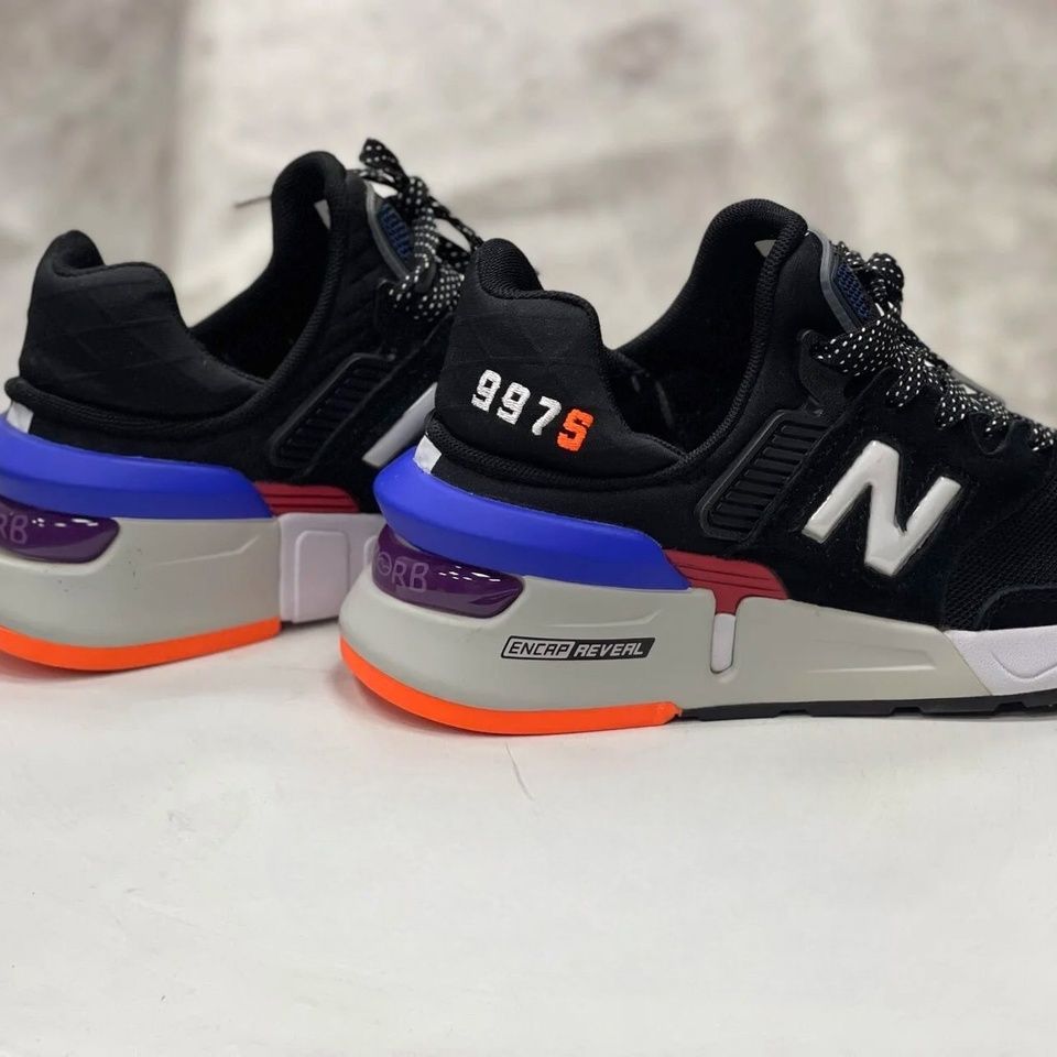 Купить New Balance 997, Black/Red/Blue