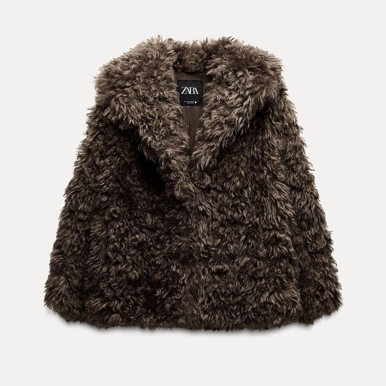 Купить Короткое пальто из искусственного меха — zw collection ZARA