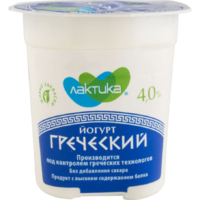 Купить  ЙОГУРТ НАТУРАЛЬНЫЙ ГРЕЧЕСКИЙ LACTICA 4% 120 Г. с доставкой на дом . Доставка продуктов Тюмень , доставка продуктов в Тюмени , dostavka-produkt