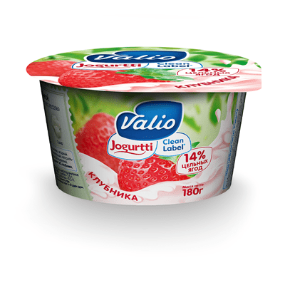 Купить  ЙОГУРТ VALIO КЛУБНИКА 2,6% 180 Г. с доставкой на дом . Доставка продуктов Тюмень , доставка продуктов в Тюмени , dostavka-produktov-tyumen , d