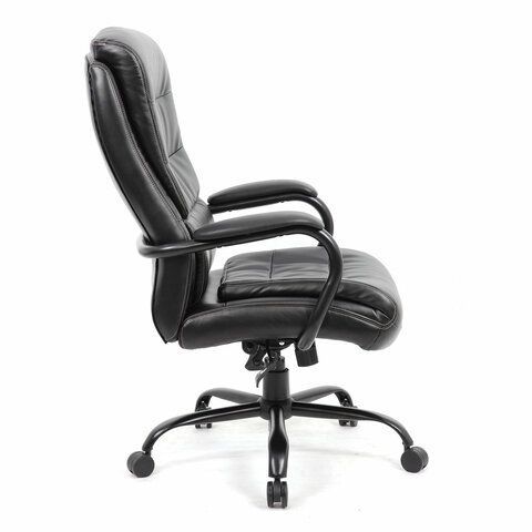 Купить Кресло офисное BRABIX PREMIUM "Heavy Duty HD-004", НАГРУЗКА до 200 кг, экокожа, черное. Артикул 531942