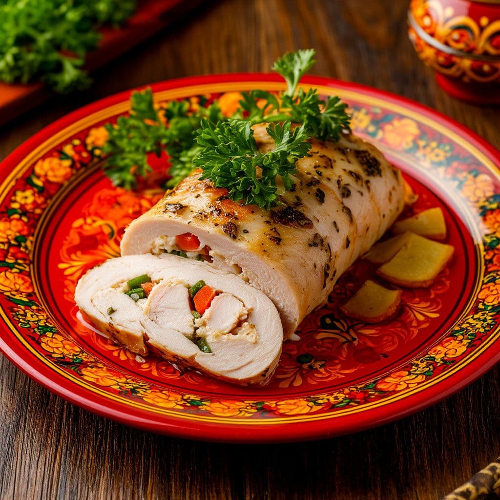 Купить Рулет куриный с овощами