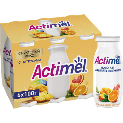 Купить НАПИТОК ACTIMEL МУЛЬТИВИТАМИНЫ ЦИТРУСОВЫЙ МИКС 2,5% 100 Г. Х 6 ШТ. с доставкой на дом . Доставка продуктов Тюмень , доставка продуктов в Тюмени