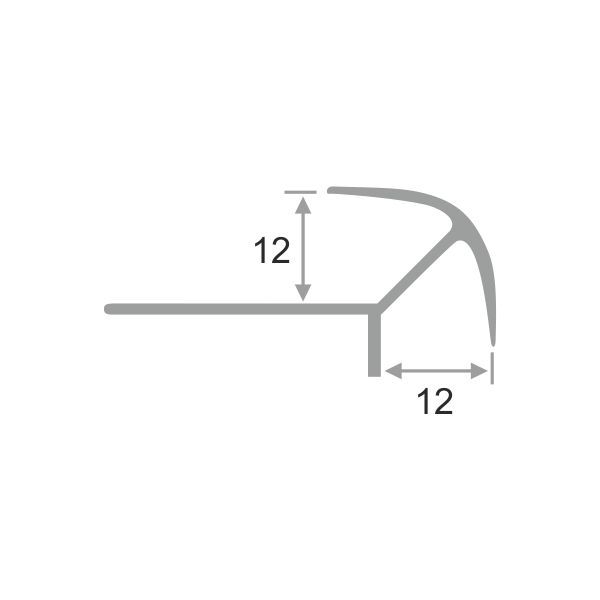 Купить наружный профиль ПА 12/12 для плитки 2,7м.