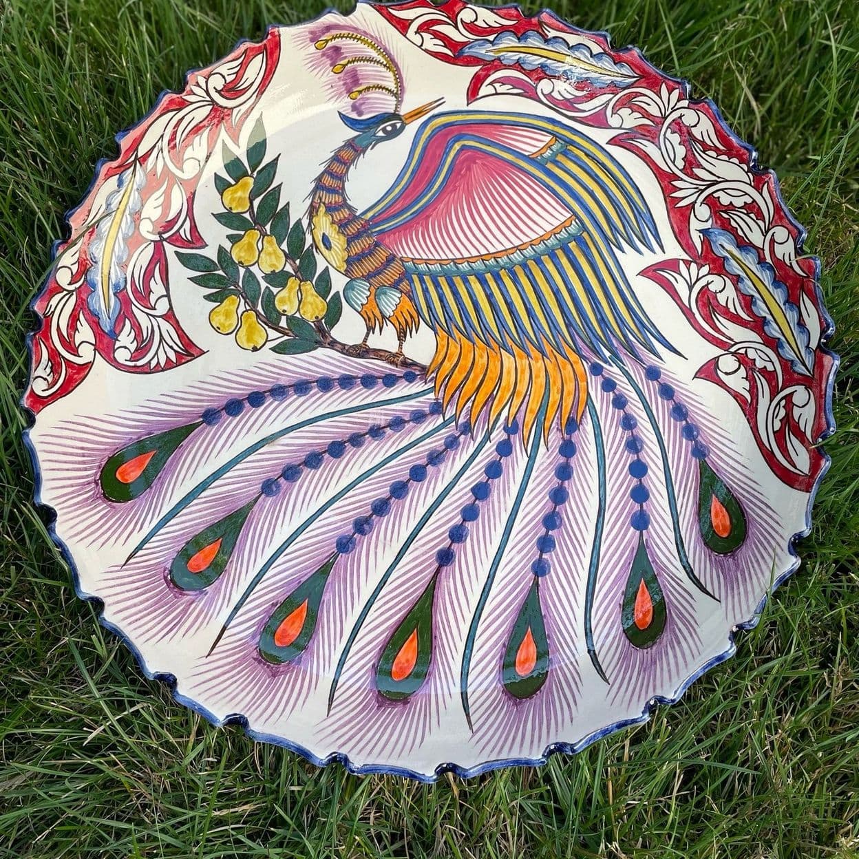 Купить Ляган, Узбекская посуда (Жар птица), 38 см.