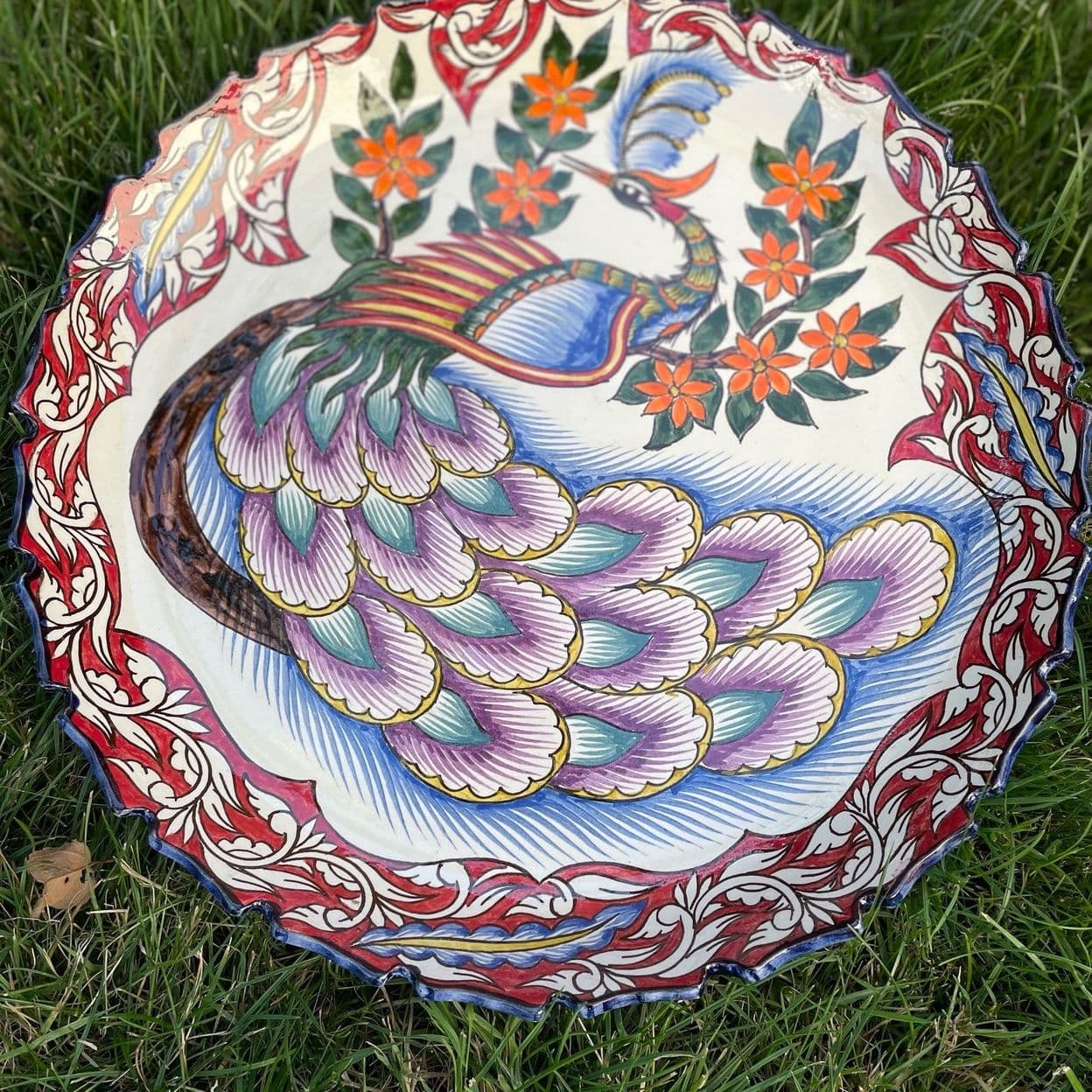 Купить Ляган, Узбекская посуда (Жар птица), 38 см.