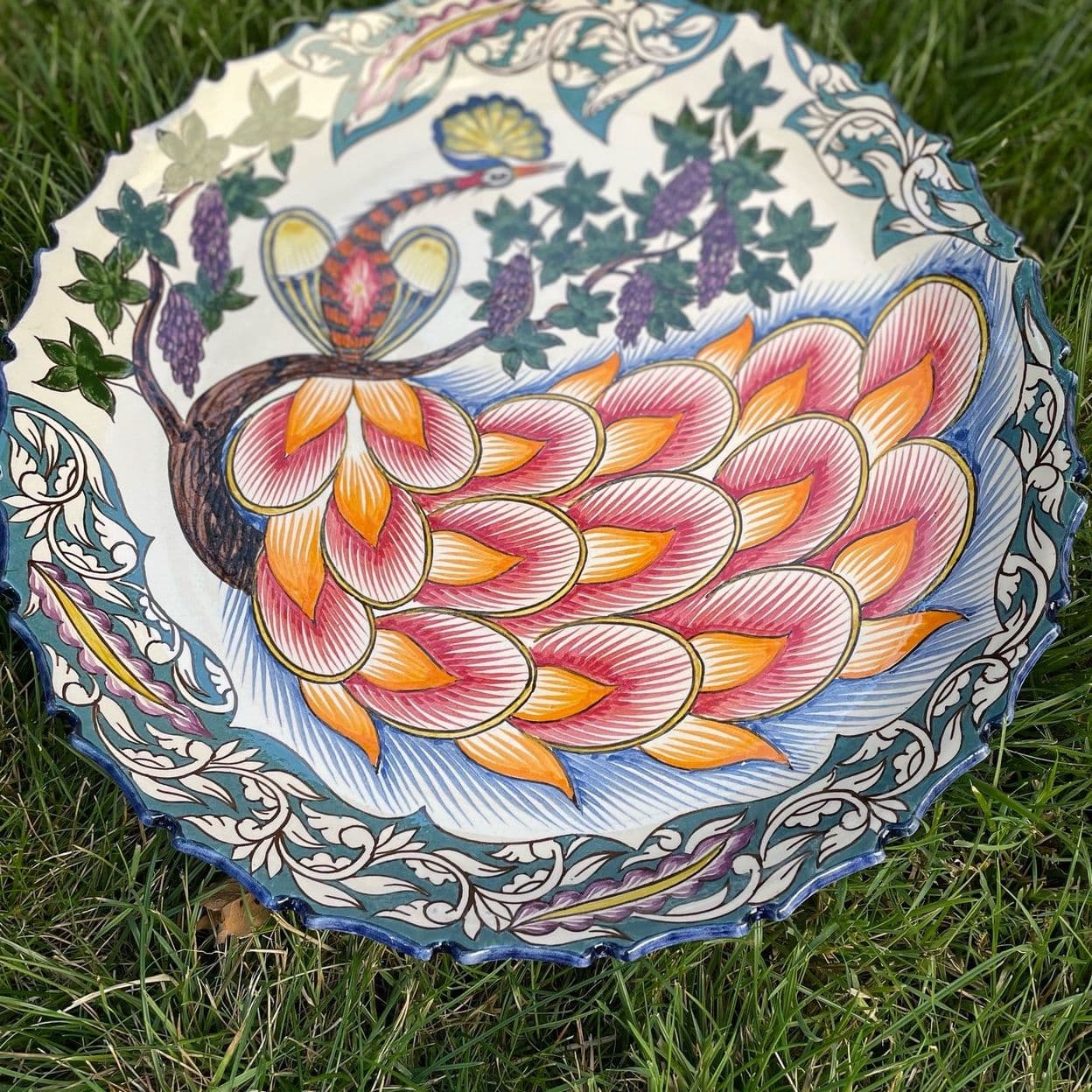 Купить Ляган, Узбекская посуда (Жар птица), 38 см.