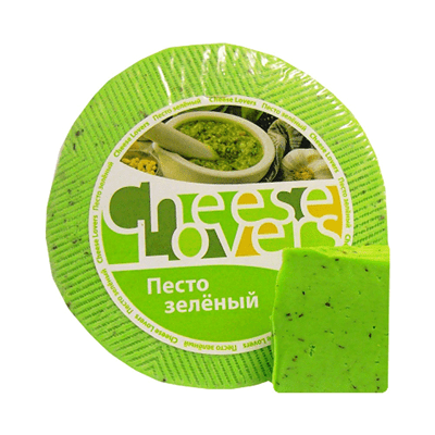Купить СЫР CHEESE LOVERS ПЕСТО ЗЕЛЕНЫЙ ~ 1 КГ. с доставкой на дом . Доставка продуктов Тюмень , доставка продуктов в Тюмени , dostavka-produktov-tyume