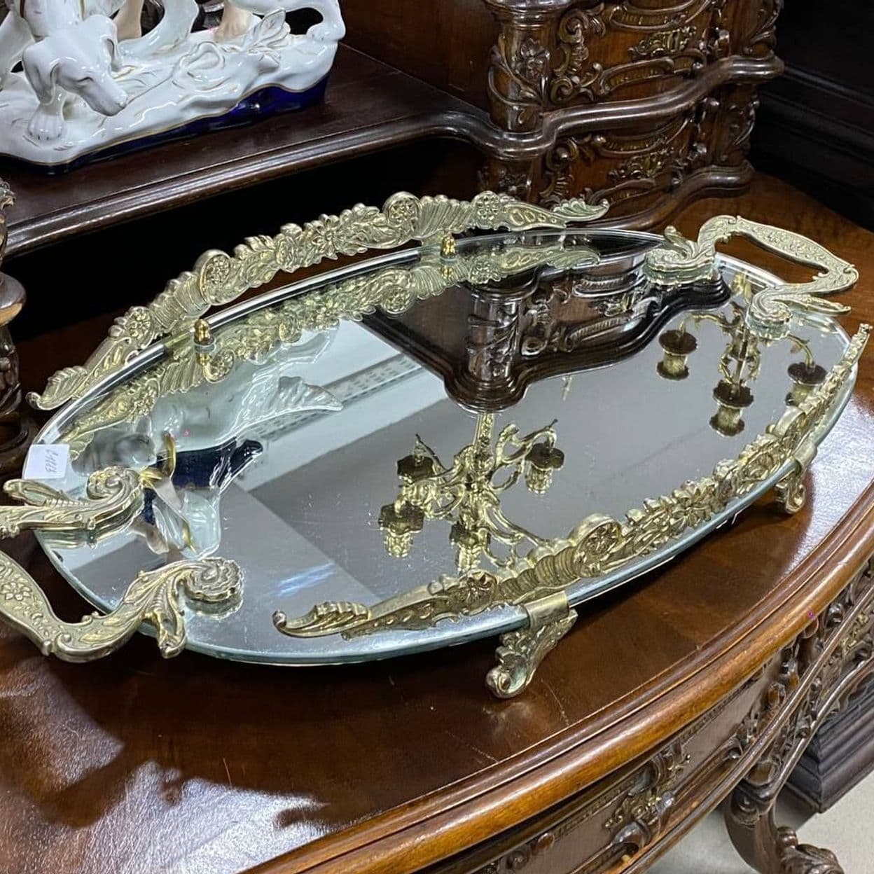 Купить Старинный зеркальный поднос