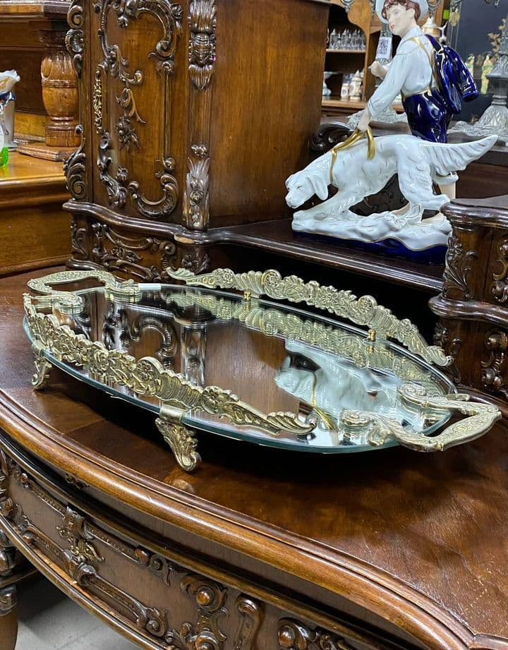 Купить Старинный зеркальный поднос