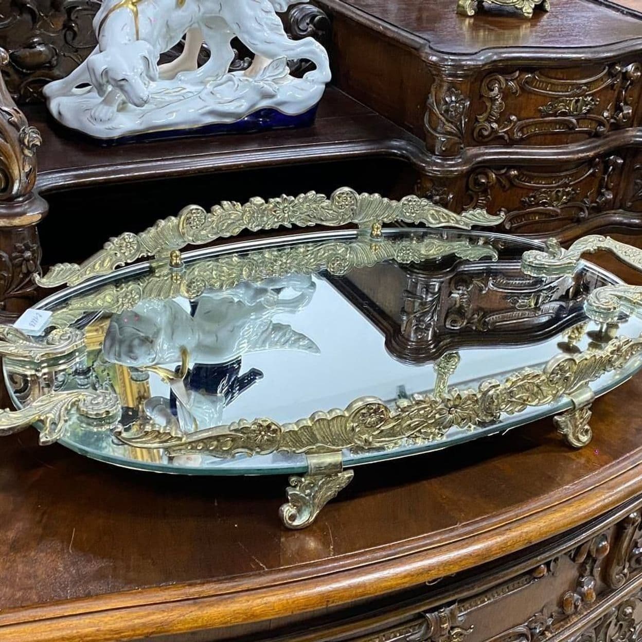 Купить Старинный зеркальный поднос