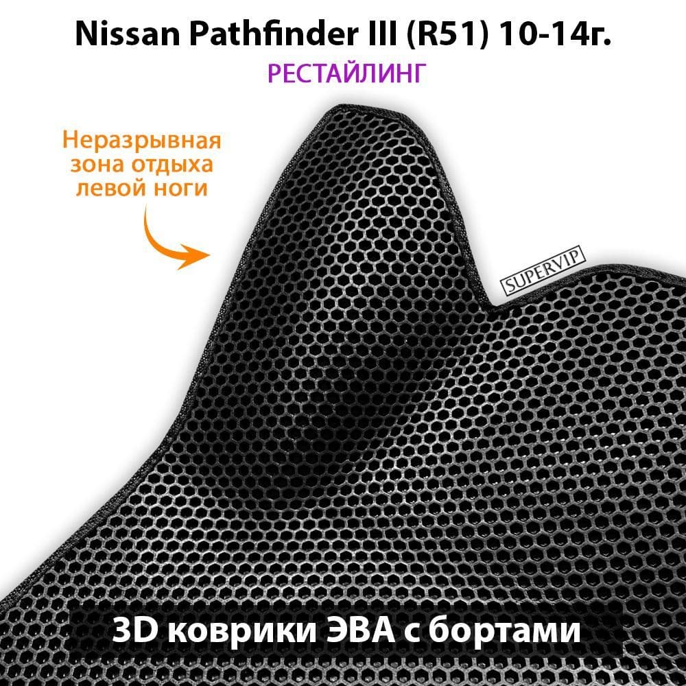 Купить Автоковрики ЭВА с бортами для Nissan Pathfinder III (R51)
