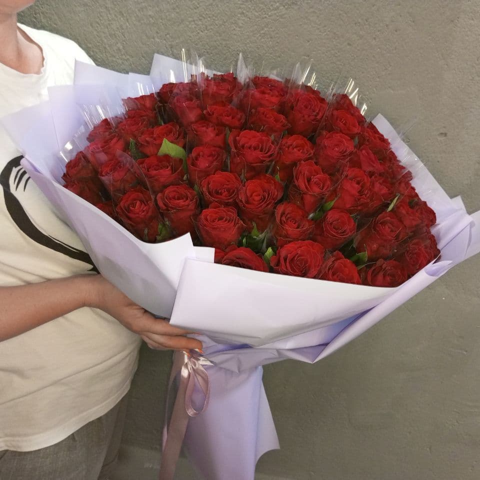 Купить Мадам рэд (кения) роза 40 см. - 101 шт.