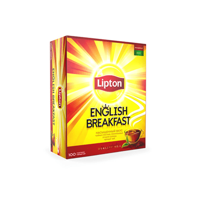 Купить LIPTON ЧАЙ ЧЕРНЫЙ КЛАССИЧЕСКИЙ ENGLISH BREAKFAST 100 ШТ. X 2 Г. доставка продуктов Тюмень . доставка продуктов в Тюмени . доставка фруктов Тюме