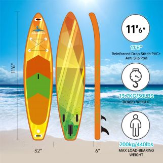 Купить Надувная Sup-доска Dongrun sup 11'6*32*6 с аксессуарами, насос